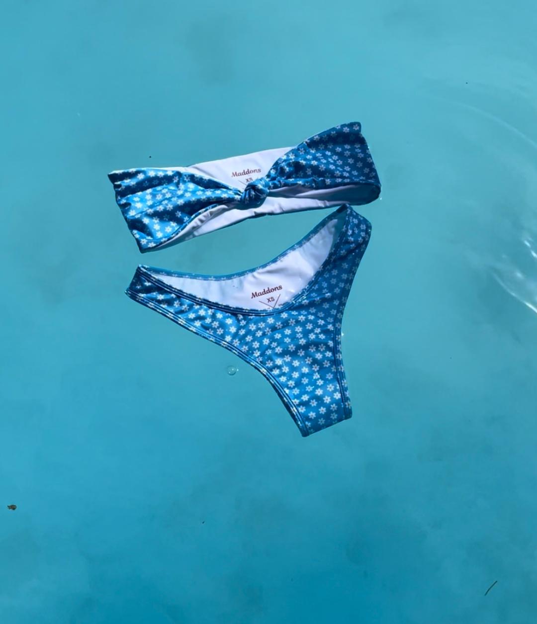 Marissa Blue Floral Bikini Bottoms